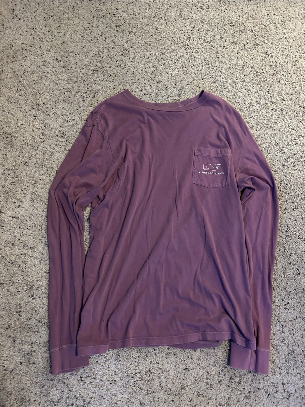 Vineyard Vines Long-Sleeve Pocket Tee in Plum